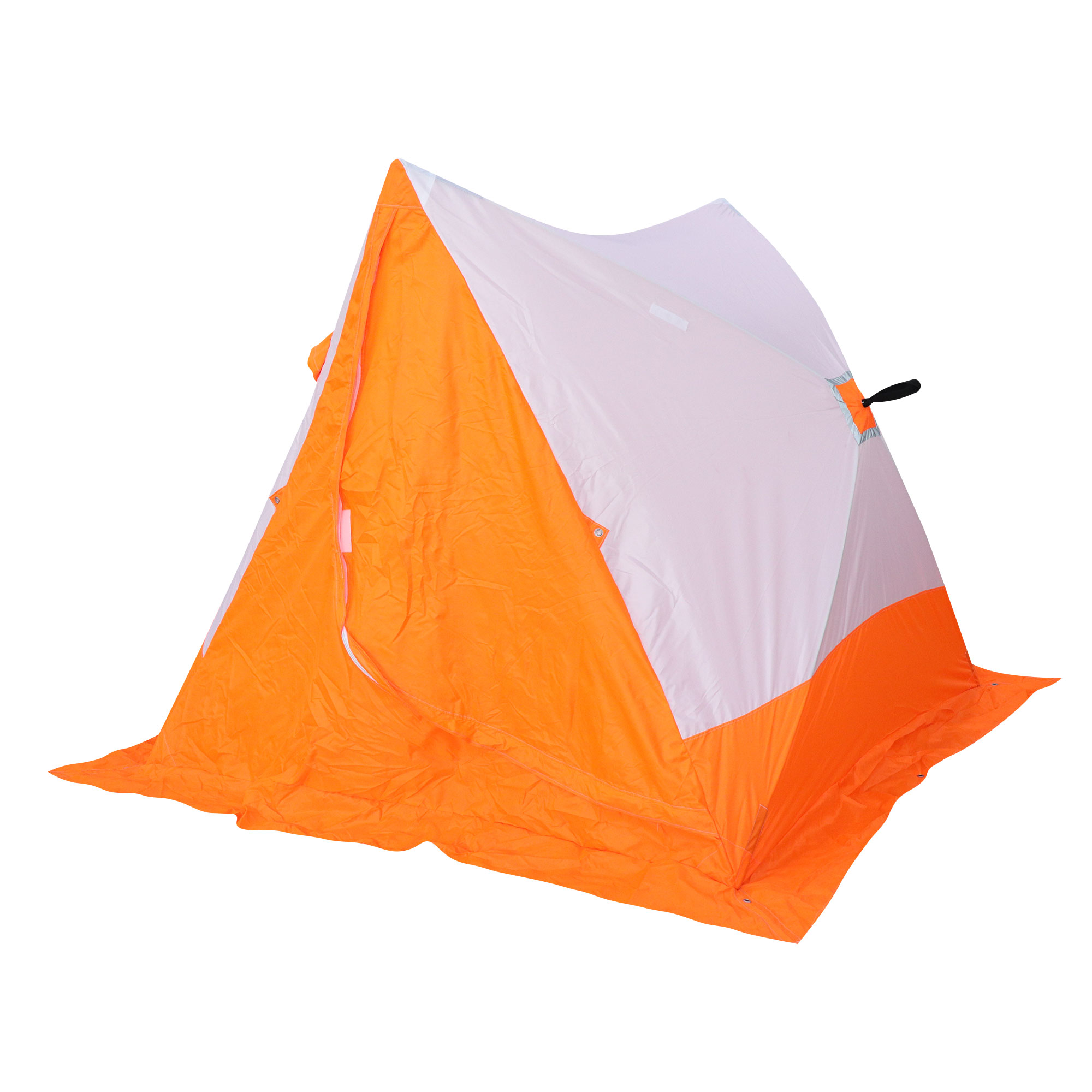 Палатка зимняя СЛЕДОПЫТ 2-скатная, Oxford 210D PU 1000, цв. оранжевый/белый