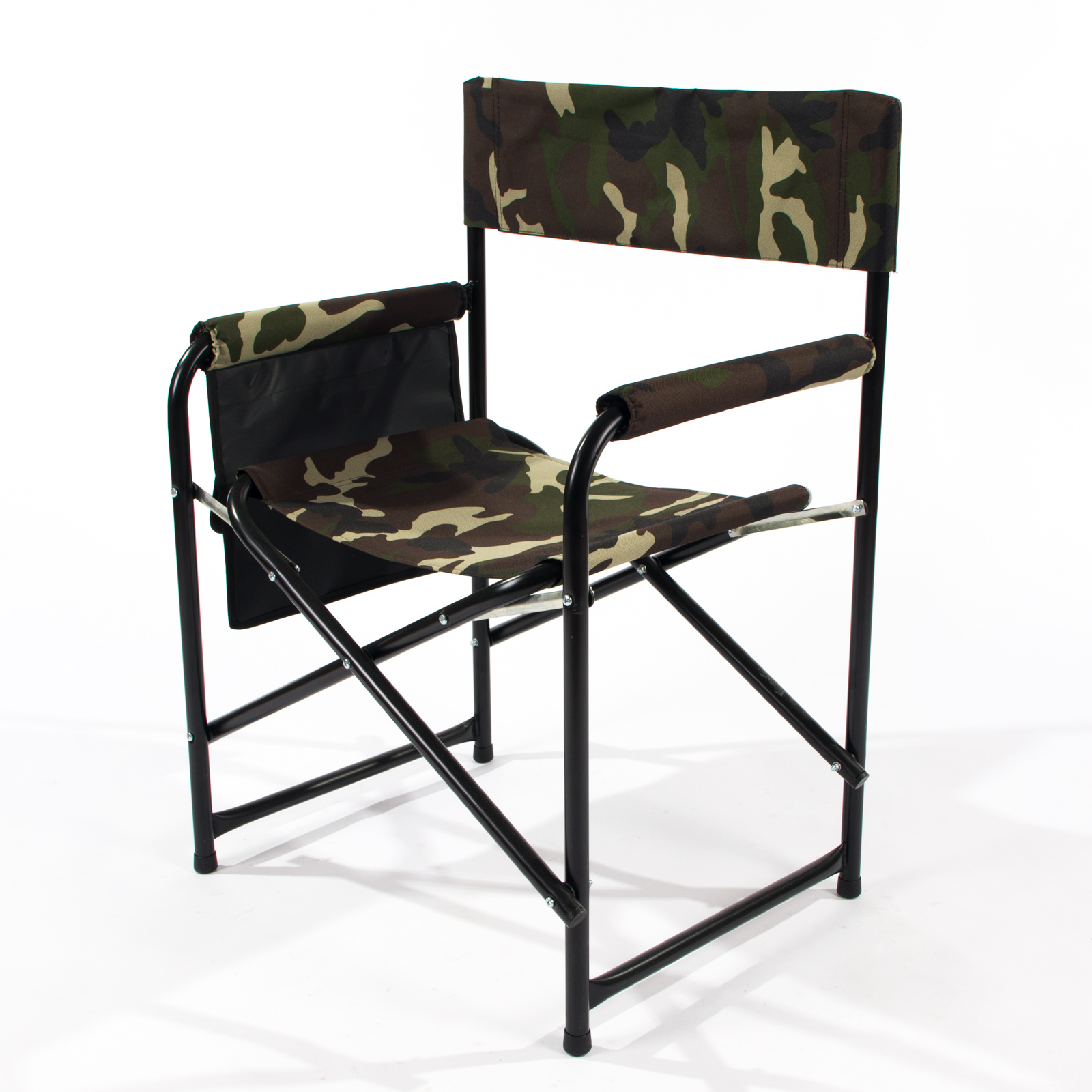 кресло складное "следопыт" с карманом на подлокотнике 585х450х825 мм, сталь Кресло складное "СЛЕДОПЫТ" с карманом на подлокотнике 585х450х825 мм, сталь