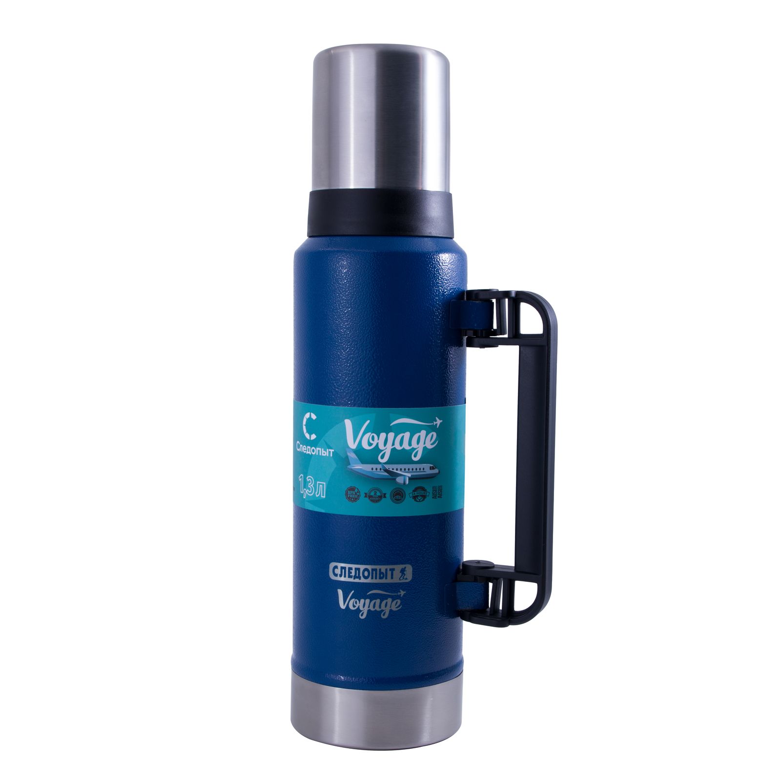 Термос для напитков Следопыт - VOYAGE с ручкой, 1,3 л