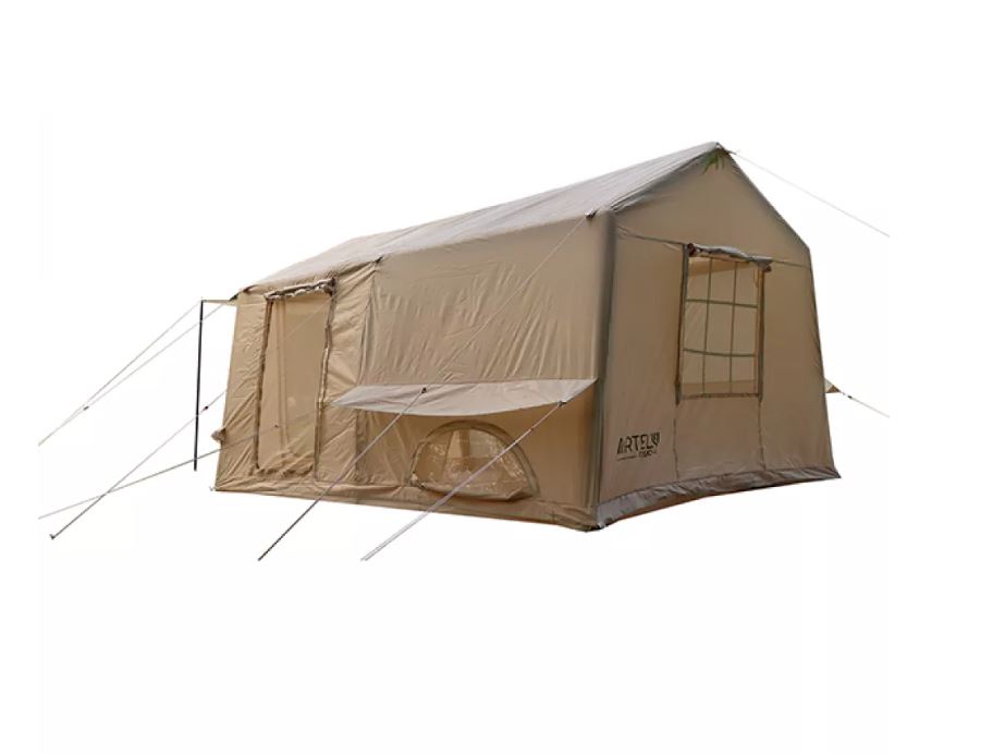 Кемпинговая надувная палатка ARTELV TISO - L, 300x400x230см, цвет бежевый
