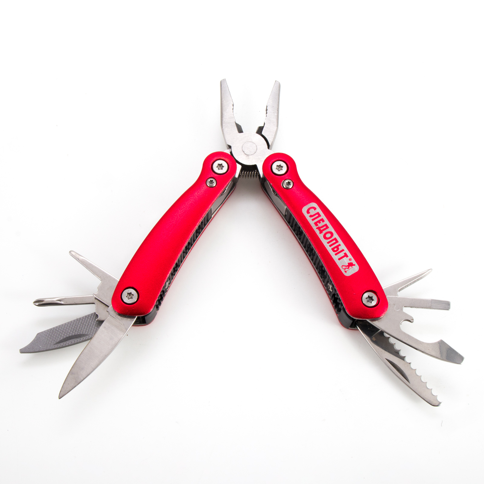 Мультитул (плоскогубцы) "СЛЕДОПЫТ", 70х33х18 мм, 9 предметов, в чехле, в коробке/96/120/