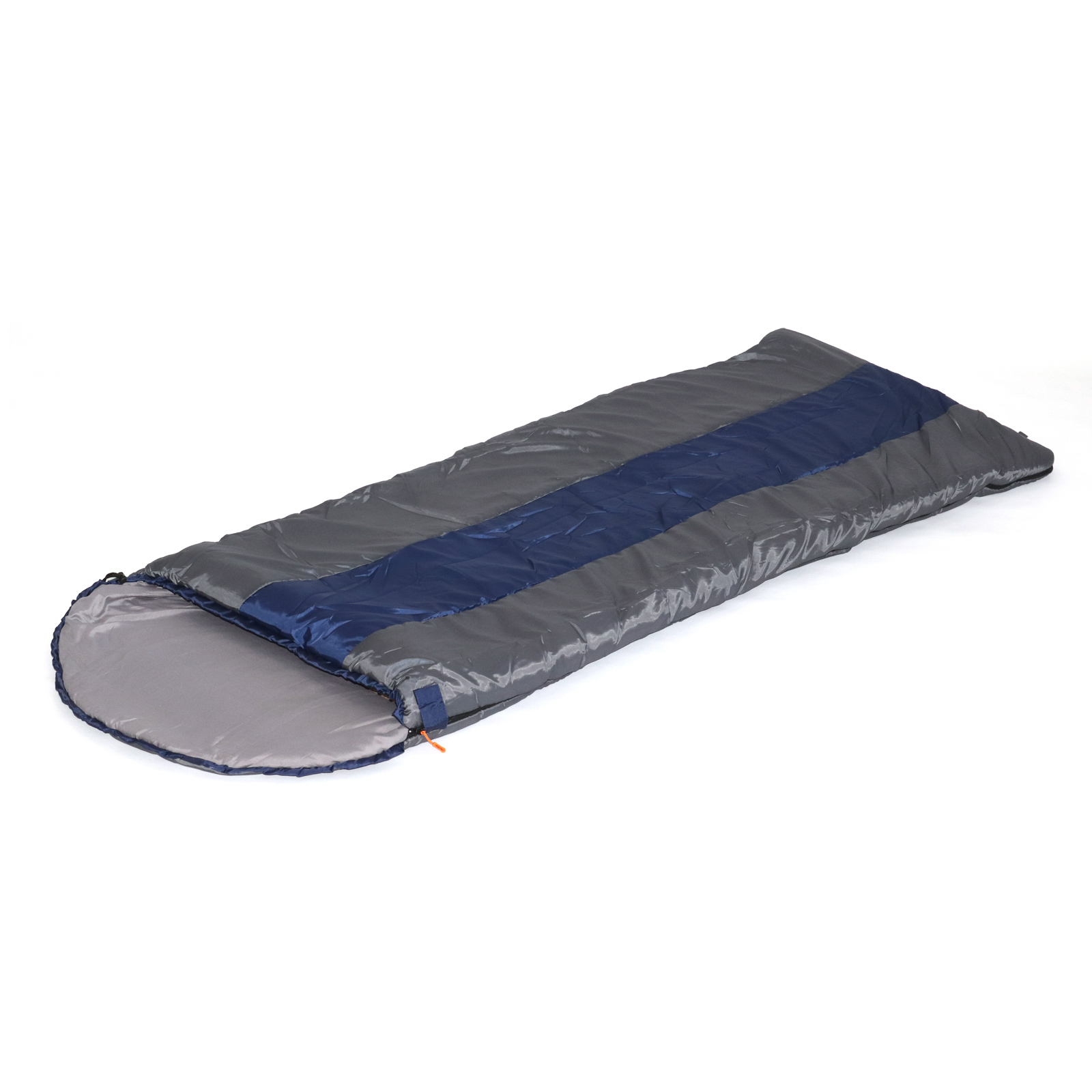 Спальный мешок с подголовником "СЛЕДОПЫТ- Traveller XL", 190+35х85 см, до 0С, 3х слойн,цв.т-серый/5/