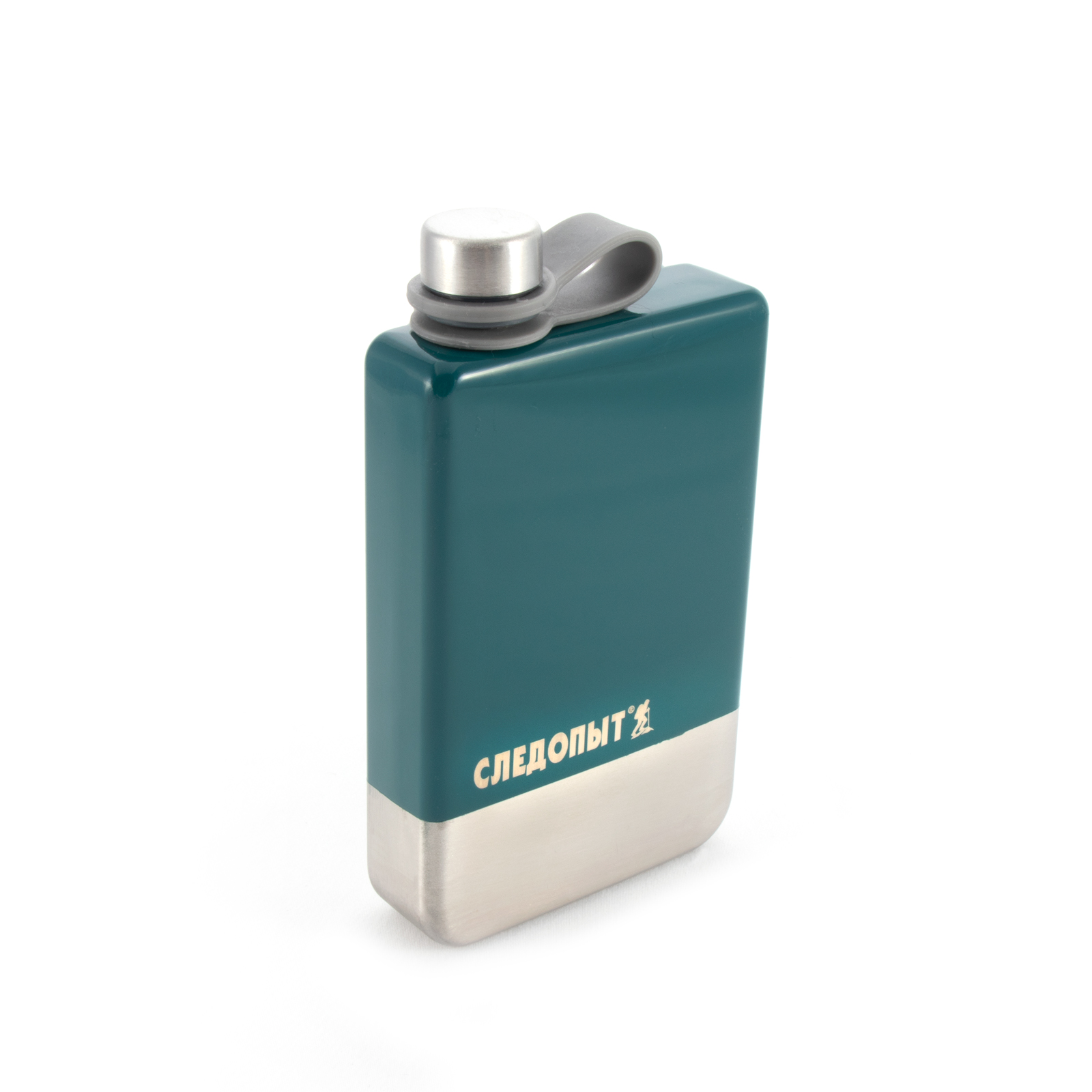 Фляжка «СЛЕДОПЫТ Green Edition – Traveller» зеленая,230 мл,сталь 304/100/50/