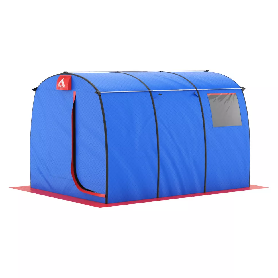 Мобильная баня МОРЖ Max (Сине-красный)