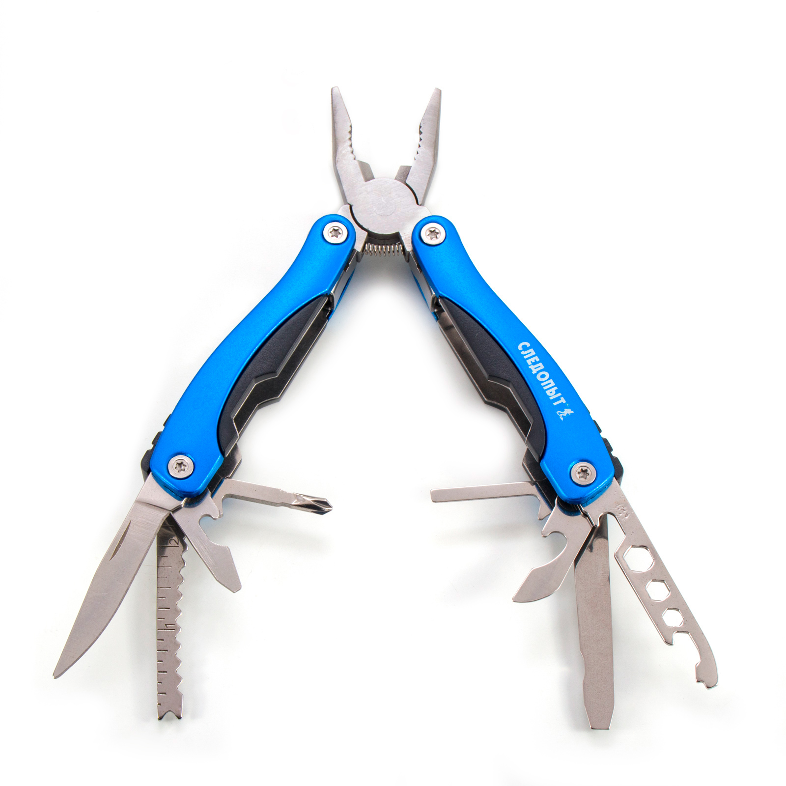 Мультитул (плоскогубцы) "СЛЕДОПЫТ", средний, 11 предметов, в чехле, в коробке/60/100/