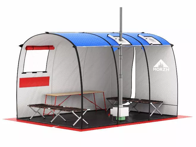 Мобильная баня МОРЖ Max (Камуфляж)