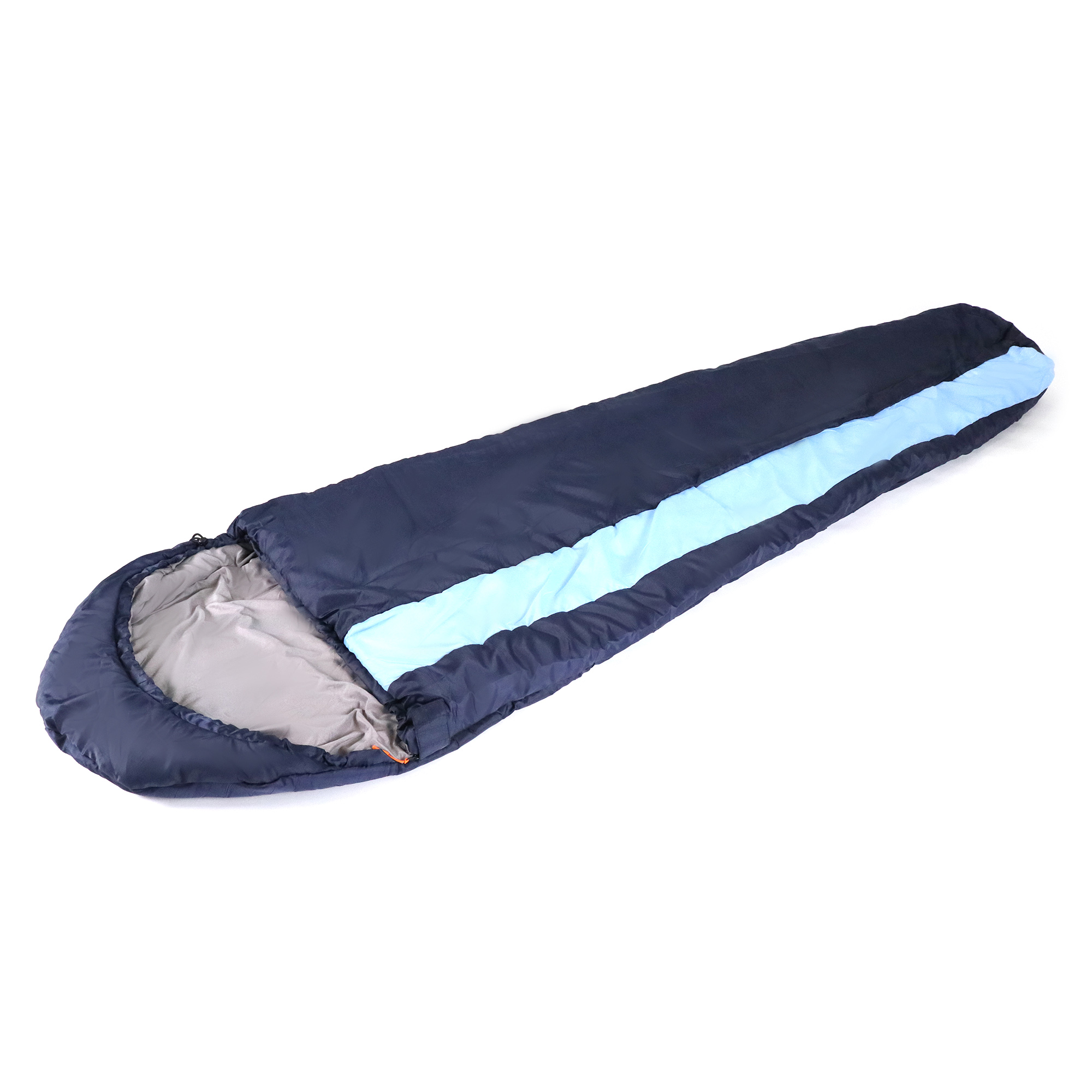 Спальный мешок-кокон"СЛЕДОПЫТ- Comfort", 230х80 см., до 0С, 3х слойный, цв.темно-синий/6/8/
