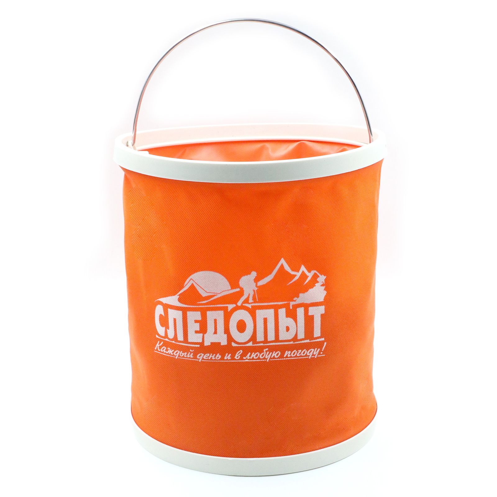 Ведро складное "СЛЕДОПЫТ", 11 л, оранж., без чехла/40/50/