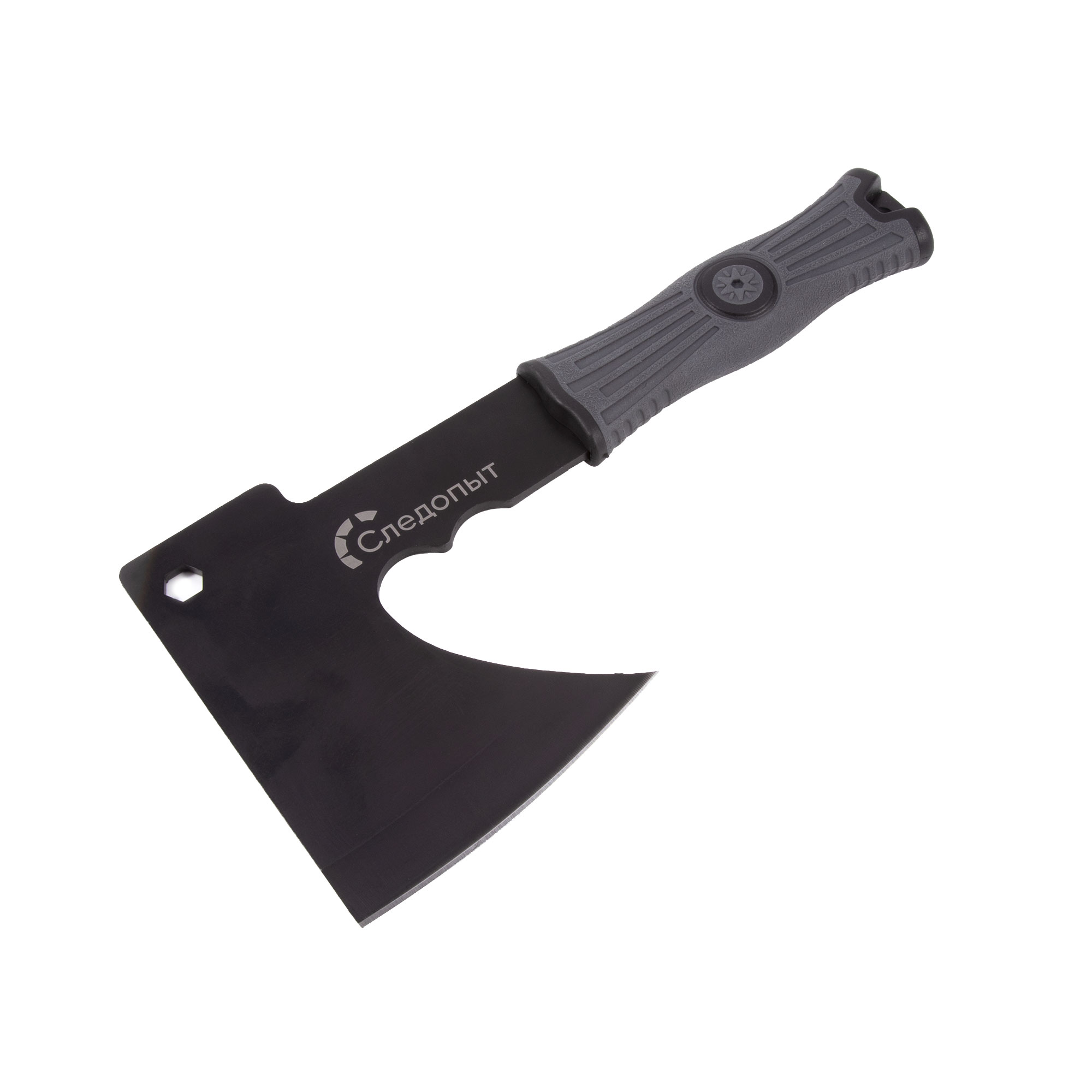 Топор туристический "СЛЕДОПЫТ" 240*130*85 мм, 350 гр., с обрезин.ручкой,в чехле/60/40/