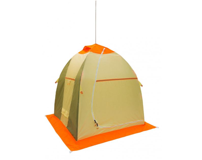 Палатка для зимней рыбалки Митек НЕЛЬМА 1, быстросборная, оранж-беж/хаки