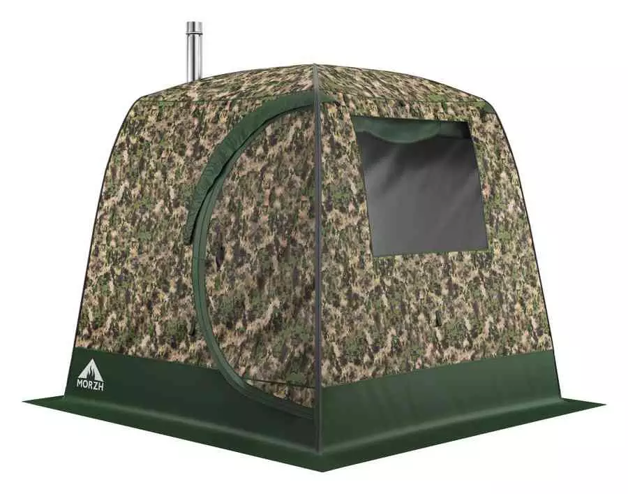 Мобильная баня МОРЖ LUX (Камуфляж)