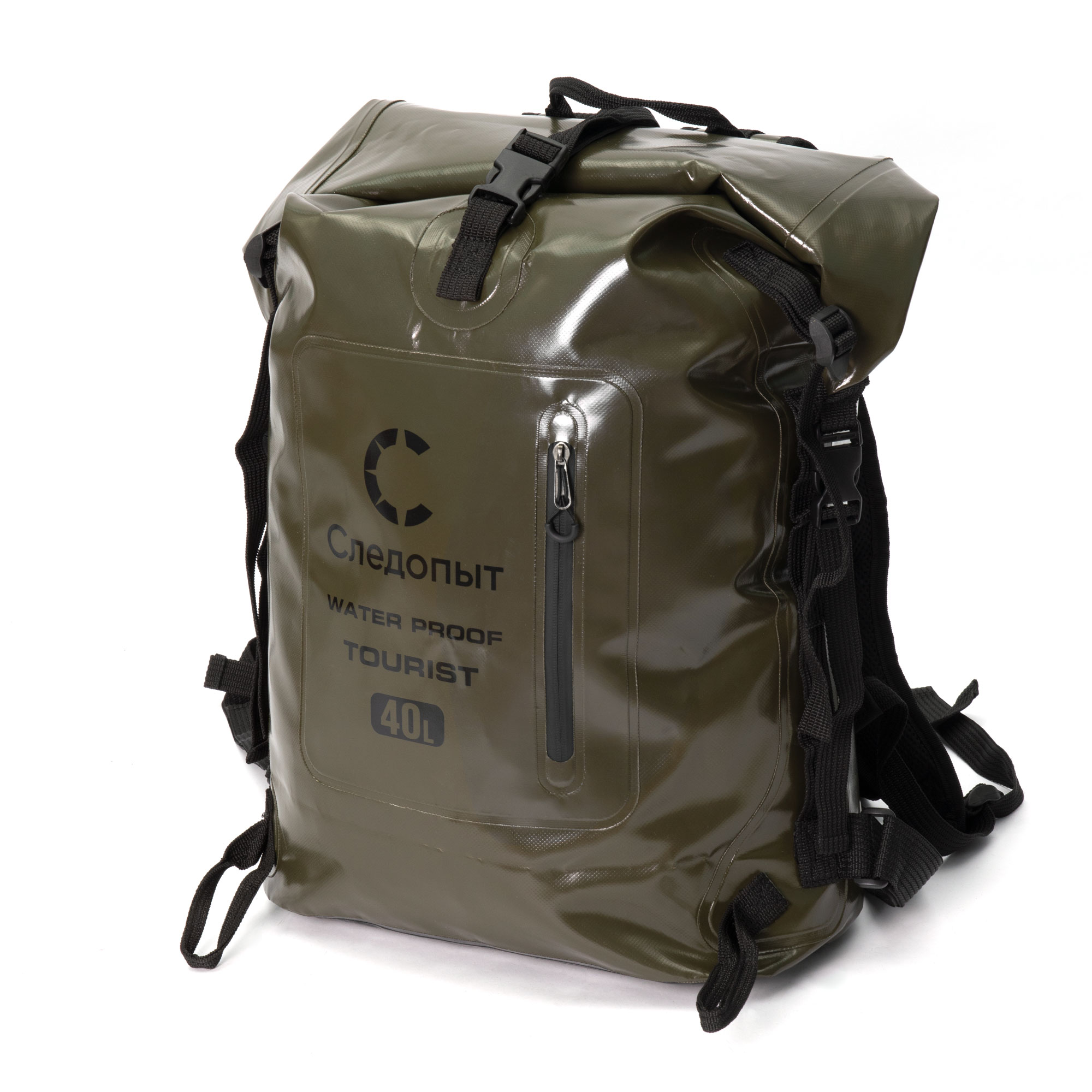 Герморюкзак"СЛЕДОПЫТ - Tourist", 40 л, цв. хаки/16/12/