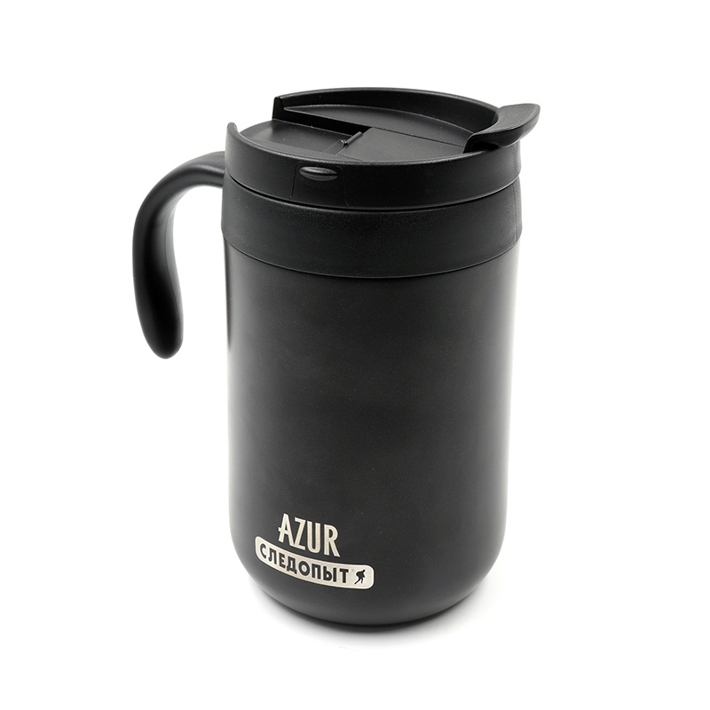 Термокружка "СЛЕДОПЫТ-AZUR", нерж. сталь, 500 мл/50/