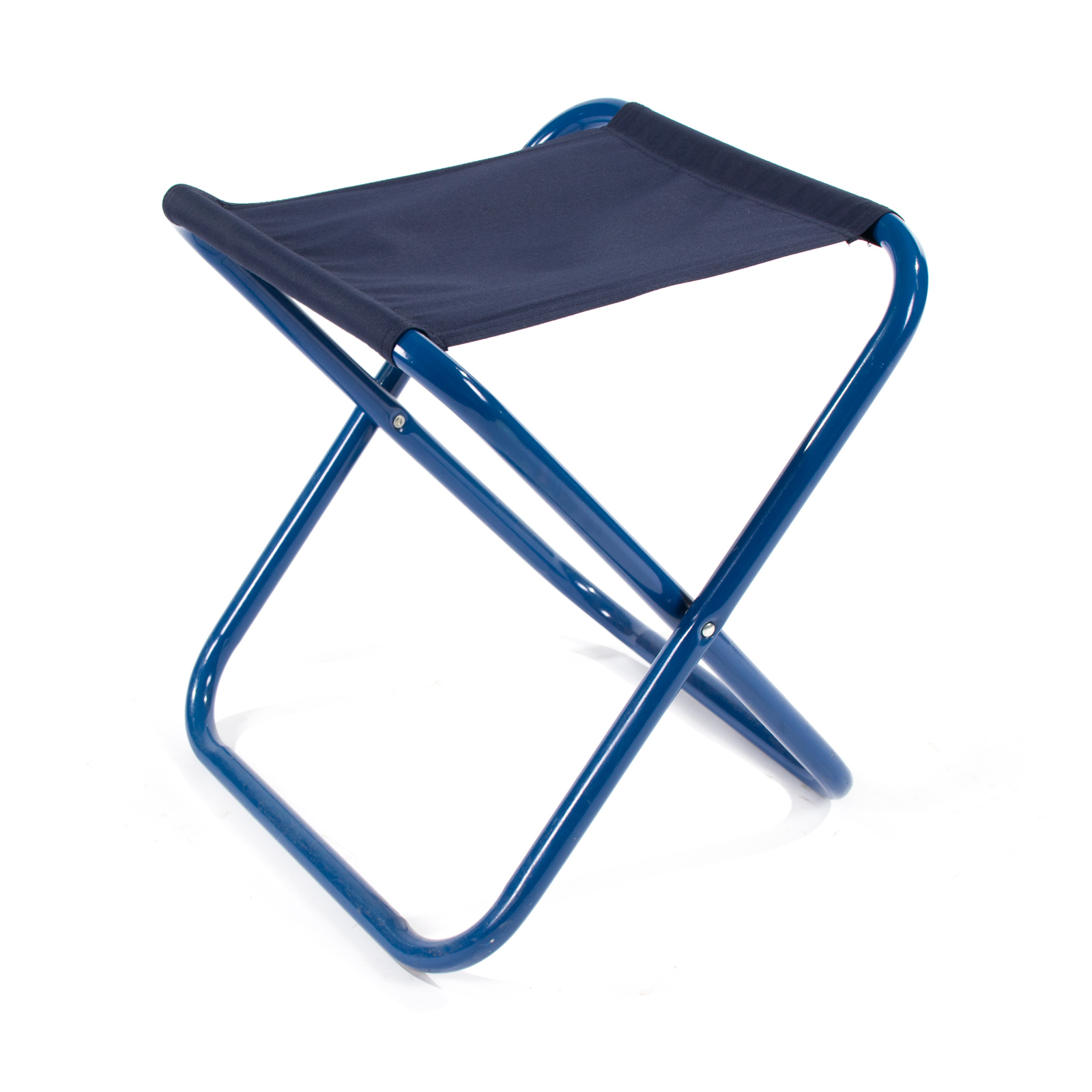 Стул туристич. "СЛЕДОПЫТ" складной, бол. 410х460х470мм, труба сталь 25х1 мм (рибстоп т. синий)/5/
