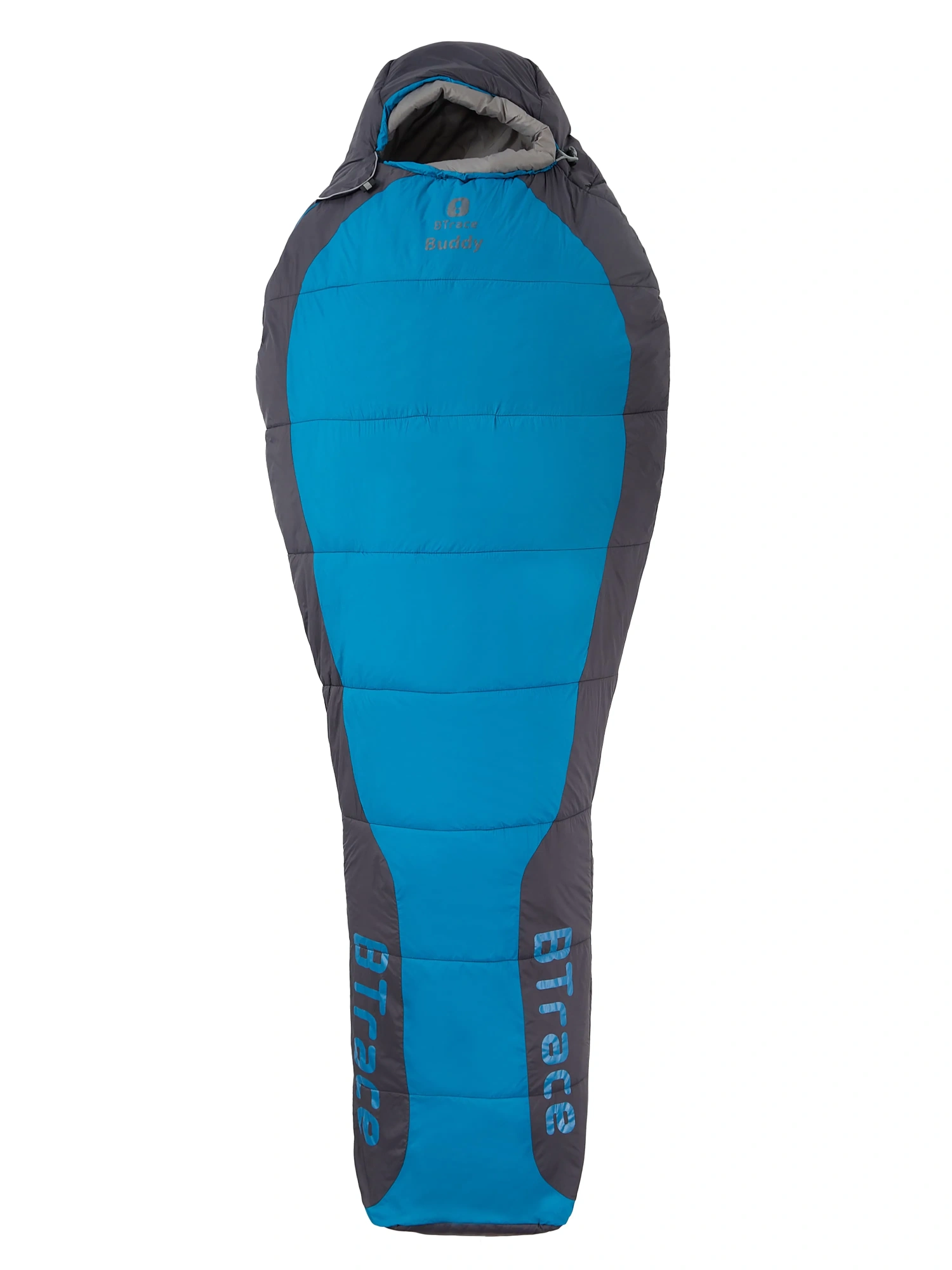 Спальный мешок BTrace Buddy L Правый (Правый,Серый/Синий)