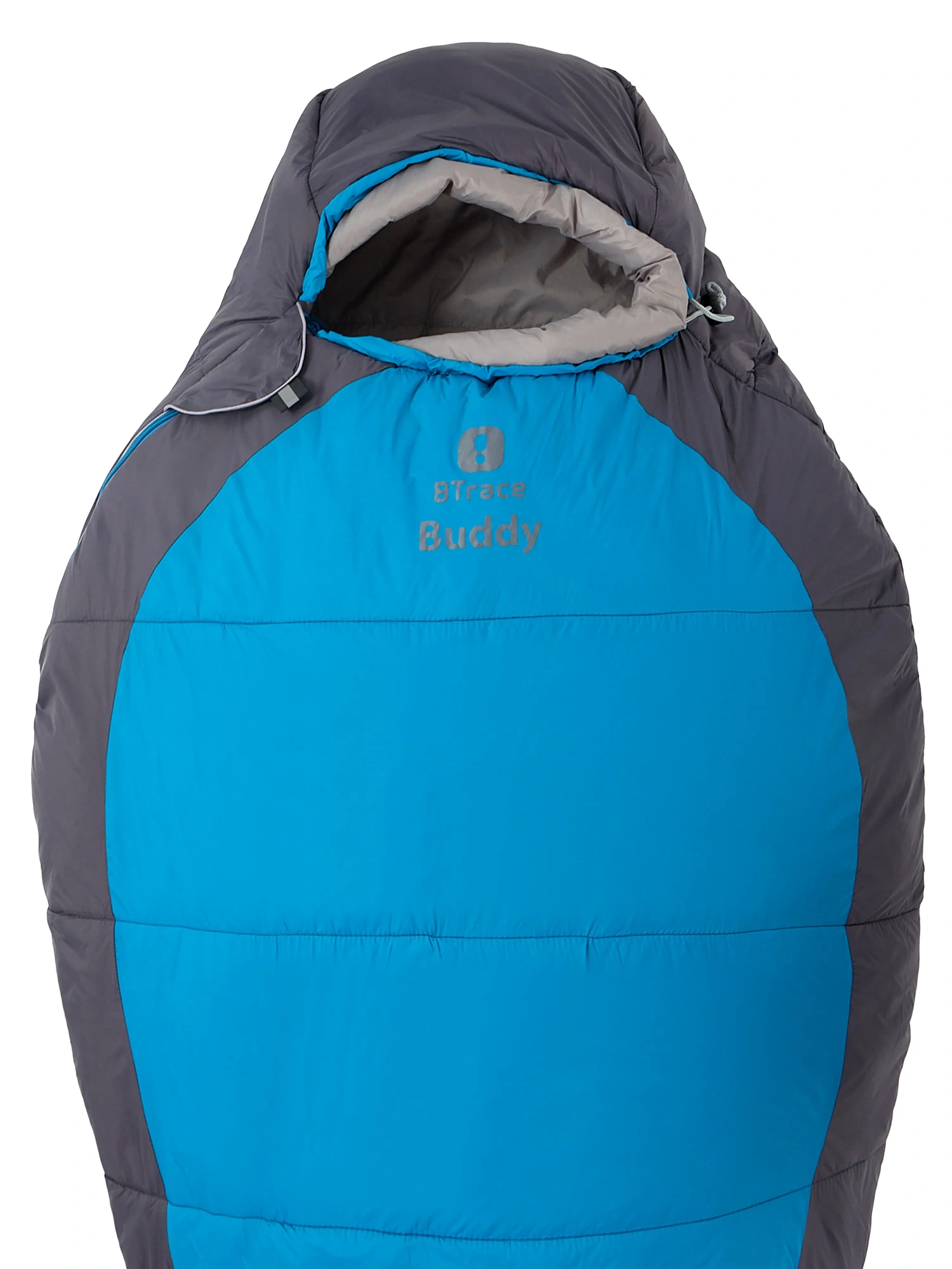 Спальный мешок BTrace Buddy L Правый (Правый,Серый/Синий)