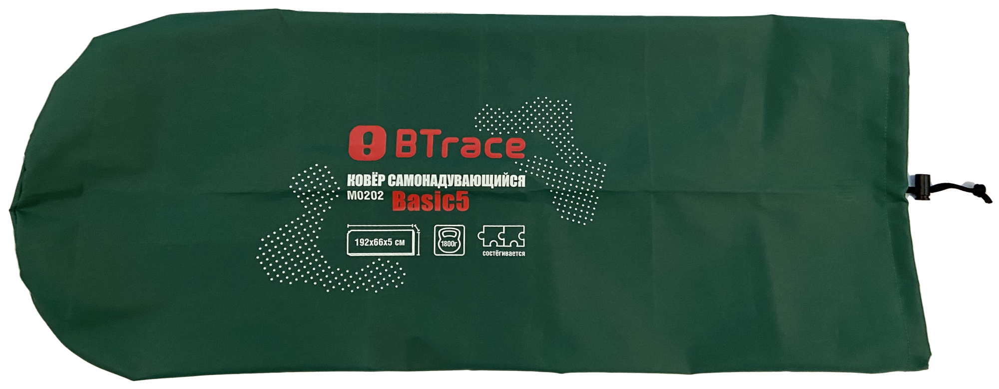 Ковер самонадувающийся BTrace Basic 5,192х66х5 см (Зеленый)