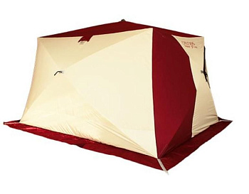 Палатка для зимней рыбалки Снегирь 2Т Long Компакт быстросборная, 3 слоя, красн/бел.